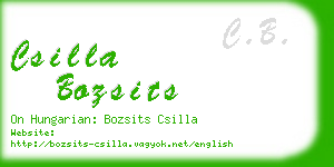 csilla bozsits business card